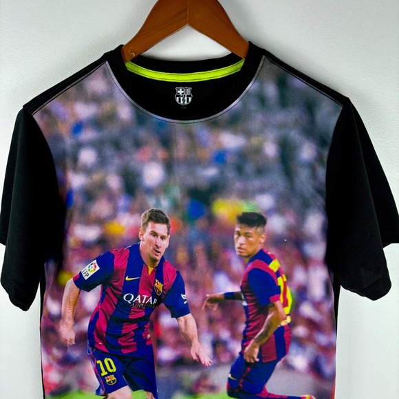 FC Barcelona Messi‎ Neymar Soccer Jersey T-Shirt Official Merchandise M/M - Picture 1 of 4